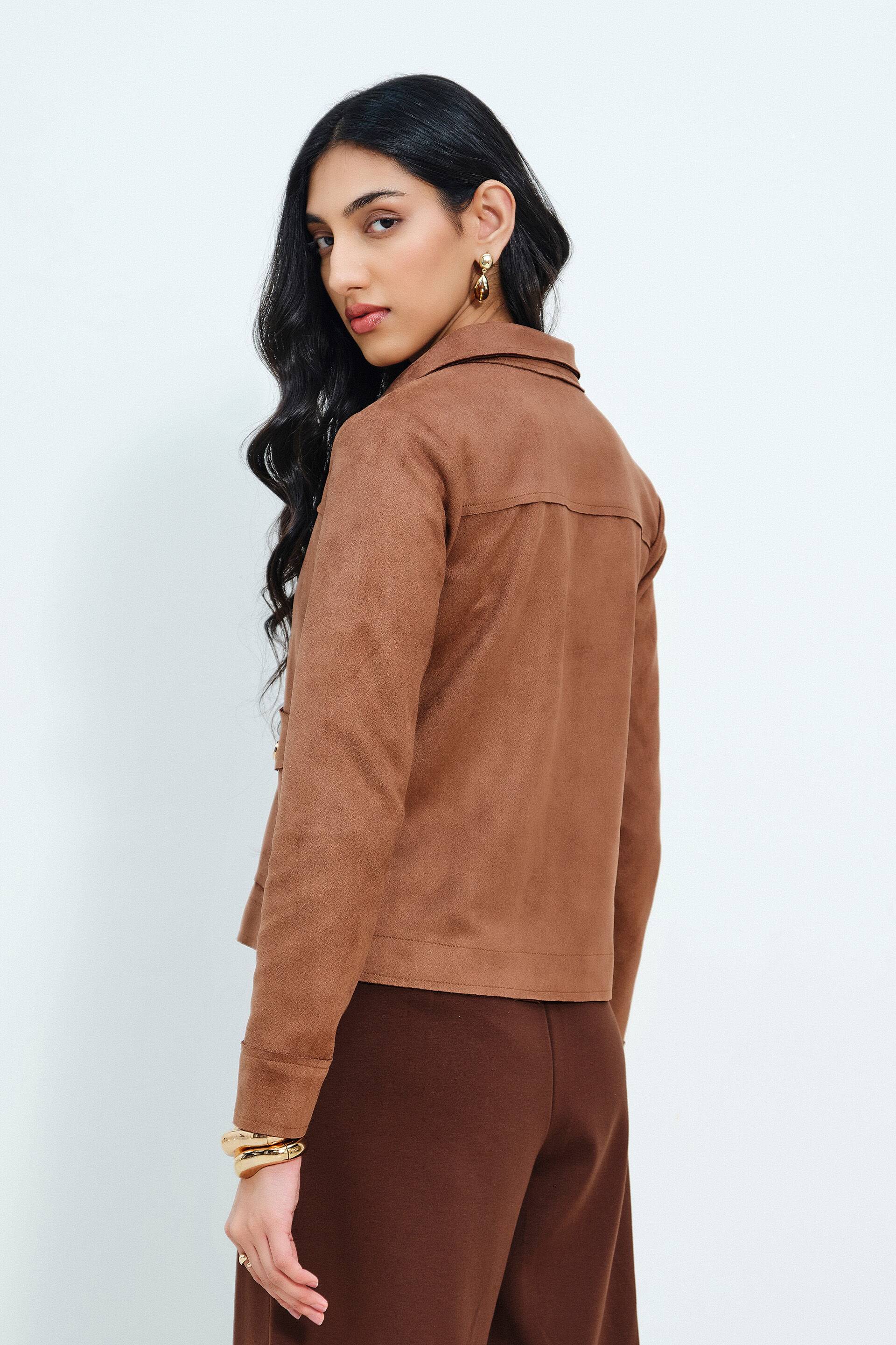 Walnut Brown Jacket Buy at ₹4290