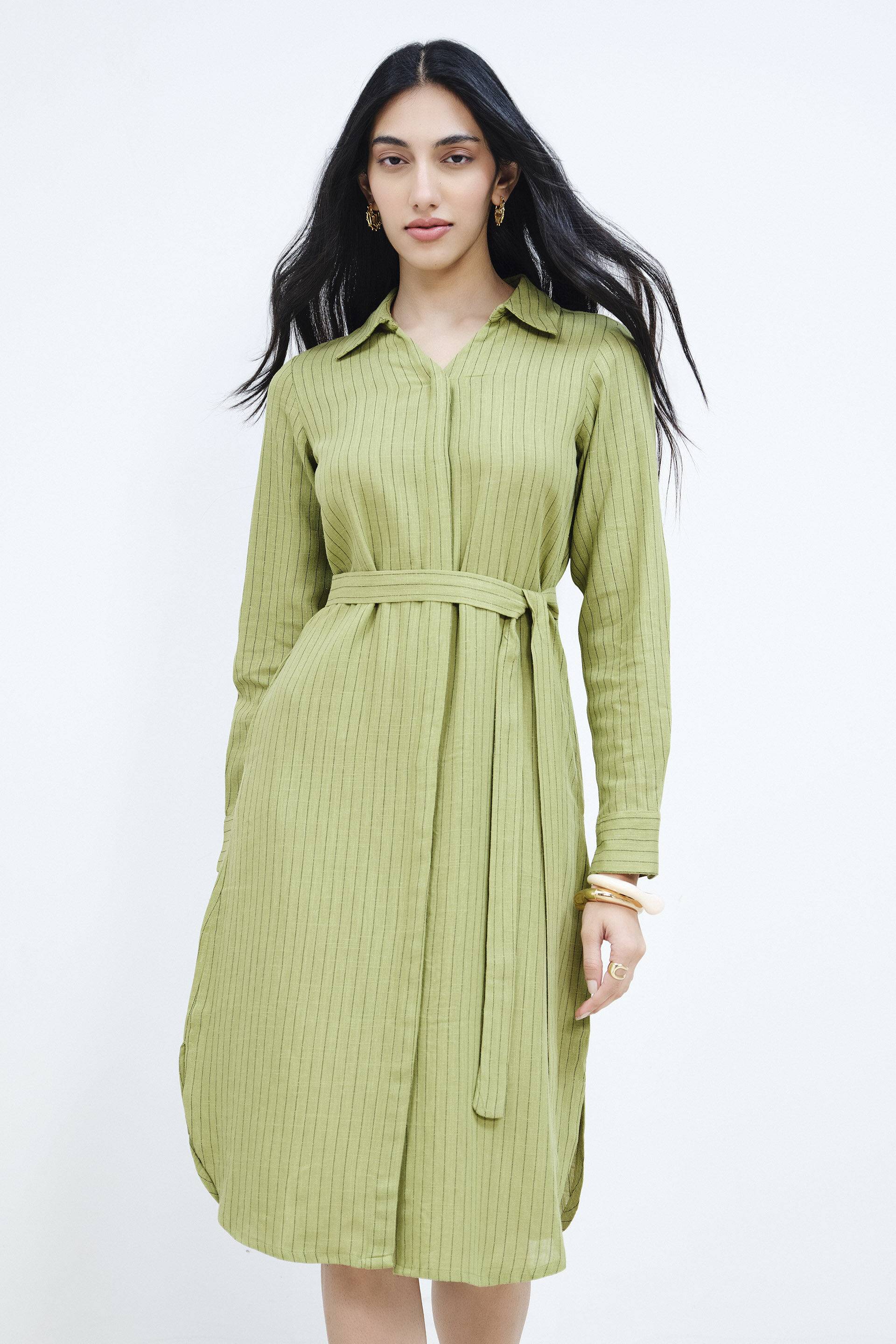 Soft Green Shirt Dress Buy at ₹4490