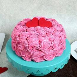 Rose Cream Valentine Cake Buy at ₹599