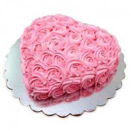Pink Flower Heart Cake Buy at ₹649