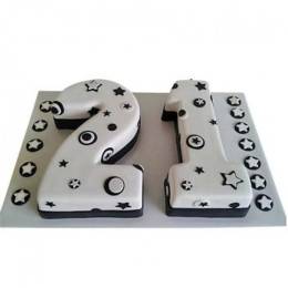 Black N White Elegance Cake Buy at ₹4199