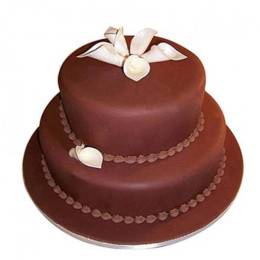 2 Tier Fondant Truffle Cake Buy at ₹4199
