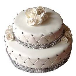 2 Tier Floral Fondant Cake Buy at ₹6049
