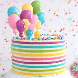 Balloons In A Rainbow Cake Buy at ₹1549