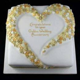 Golden Anniversary Cake Buy at ₹2449