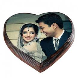 Heart Shape Chocolate Photo Cake Buy at ₹749