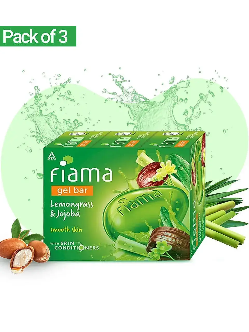 Fiama Lemongrass & Jojoba Gel Bar (125gx3) Buy only @ ₹185