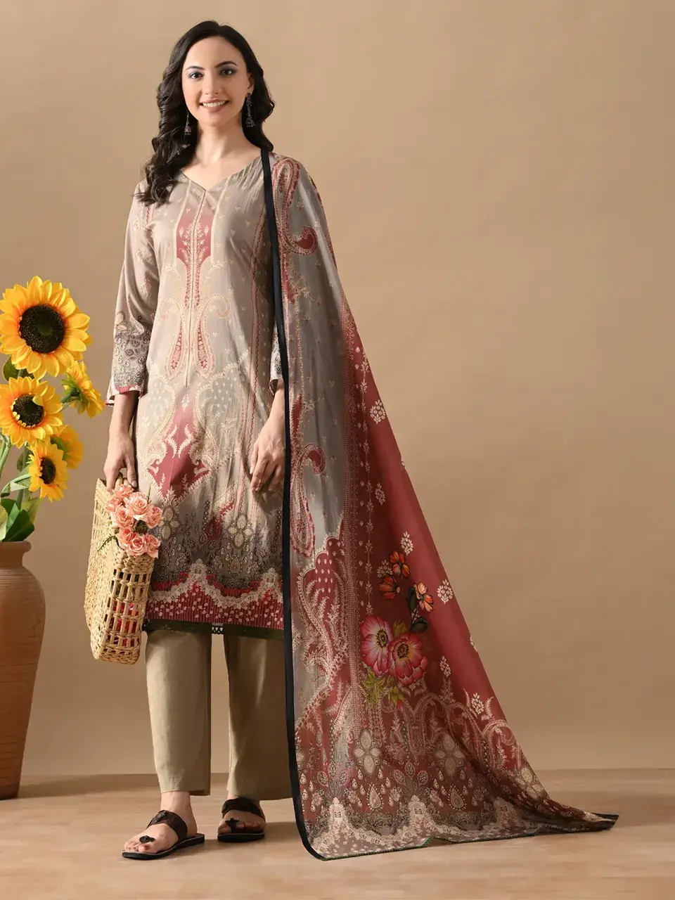 Faeezah Light Mehndi Lace Kurta Set Buy @ ₹3655