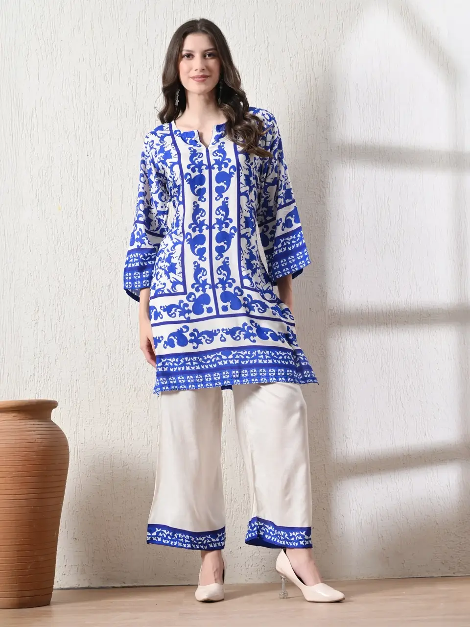 Faeezah Blue Blossom Co-ord Set Buy @ ₹2805