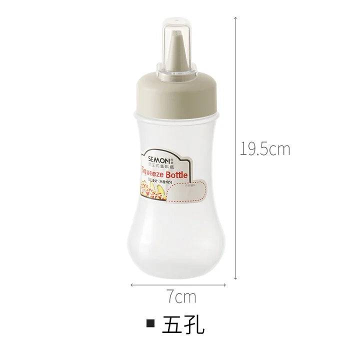 5 Hole Squeeze Sauce Bottle (280ML) – Portable Plastic Sauce Dispenser with Lid | Buy 1 Get 1 Free, Condiment & Dressing Bottle Buy @ ₹99