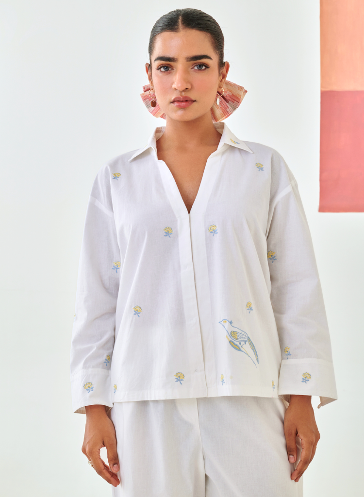 Floral Embroidery Set - color variant: White