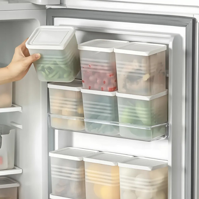 Fridge Storage Boxes –  Food Storage Containers for Kitchen, Refrigerator & Pantry Organization (Pack of 6) Buy @ ₹249