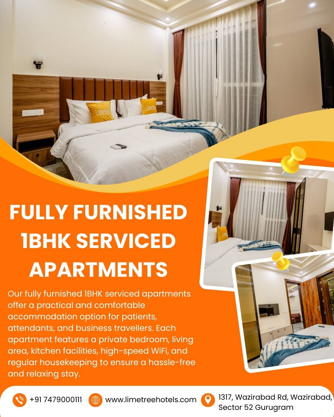 Secure 1BHK Service Apartment Near Artemis Hospital Gurgaon