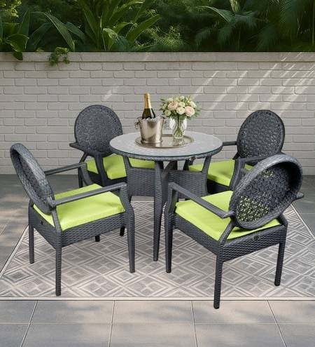 Nowra Wicker Chair In Grey Finish