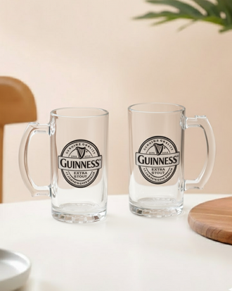 Classic Guinness Glass Beer Mug - Set Of 2