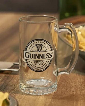 Classic Guinness Glass Beer Mug - Set Of 2