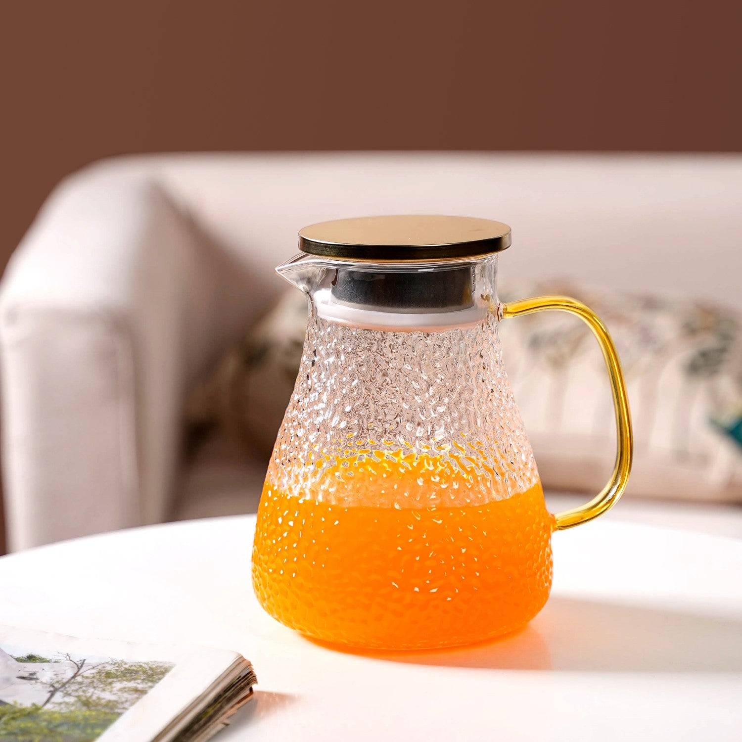 Glass Jug With Texture 1300ml buy only at ₹995
