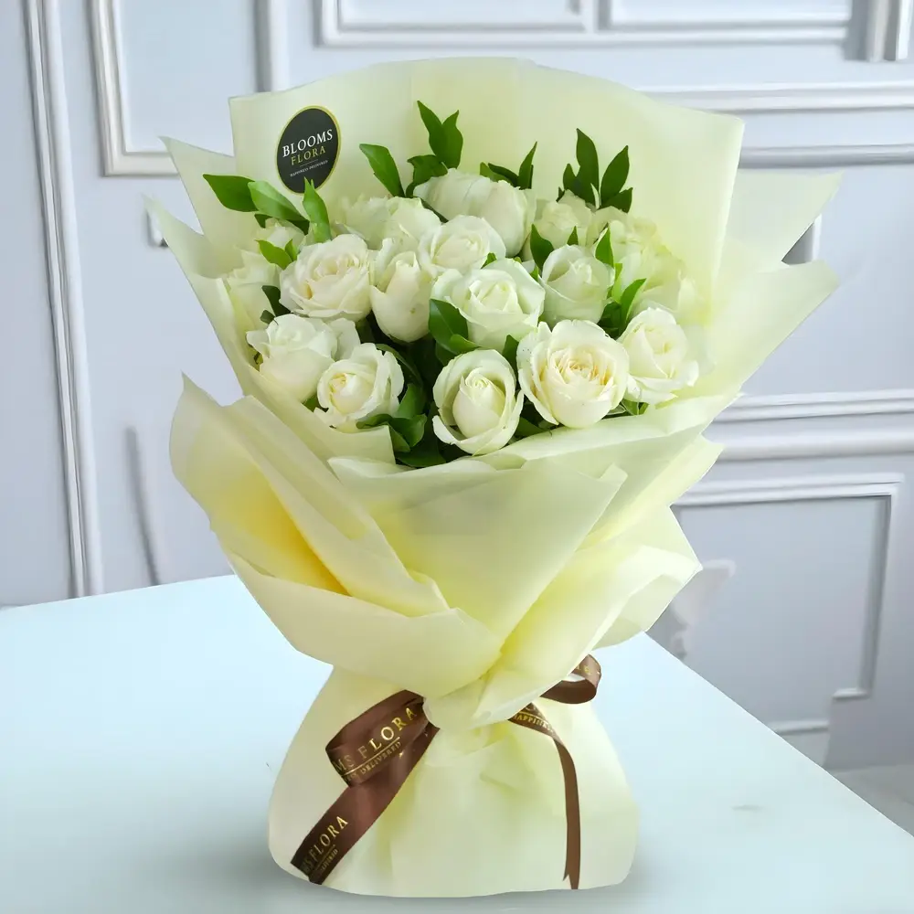Graceful Bouquet of White Roses