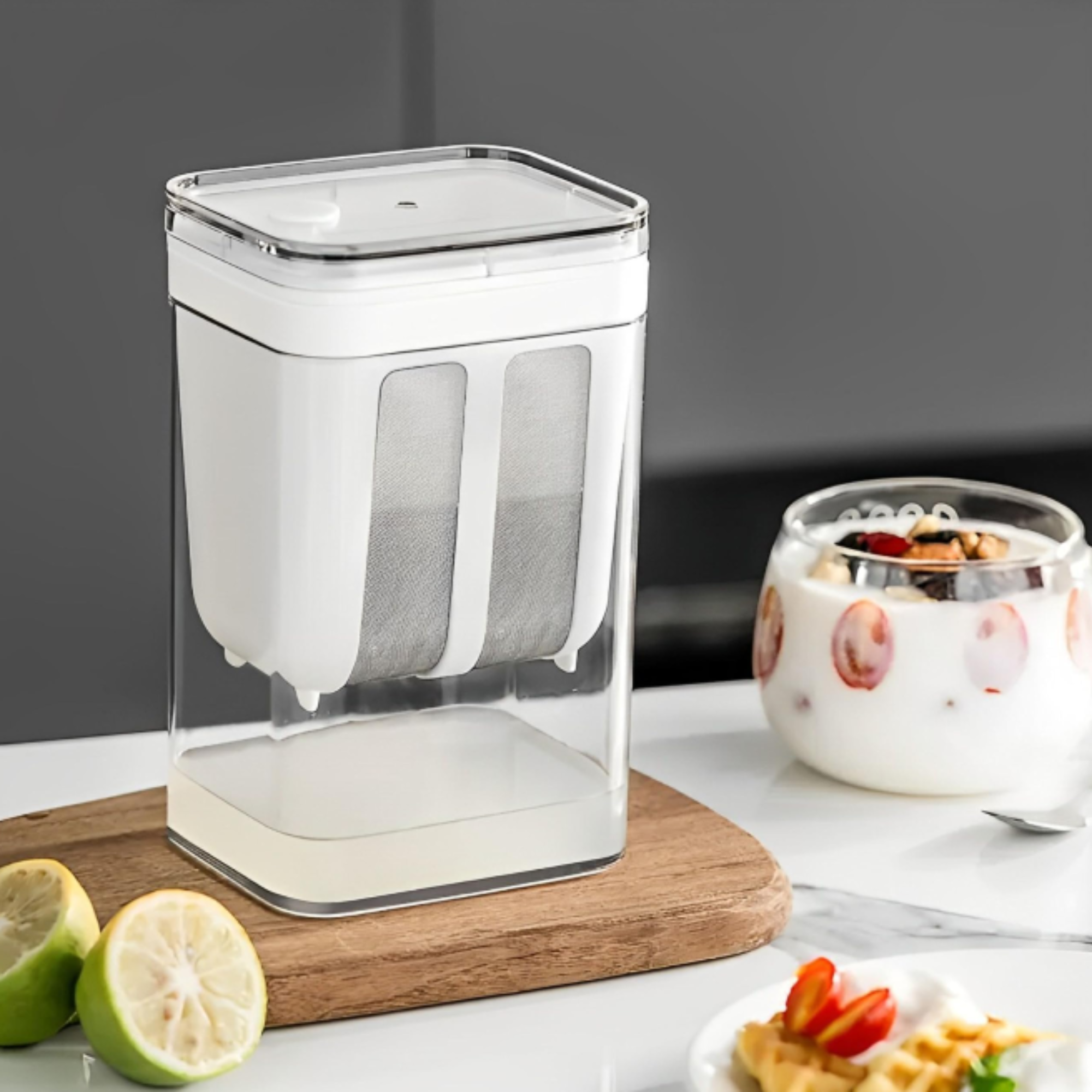 Greek Yogurt & Curd Maker – Fine Mesh Strainer with Lid for Homemade Yogurt, Paneer & Cheese (Pack of 1) Buy @ ₹499