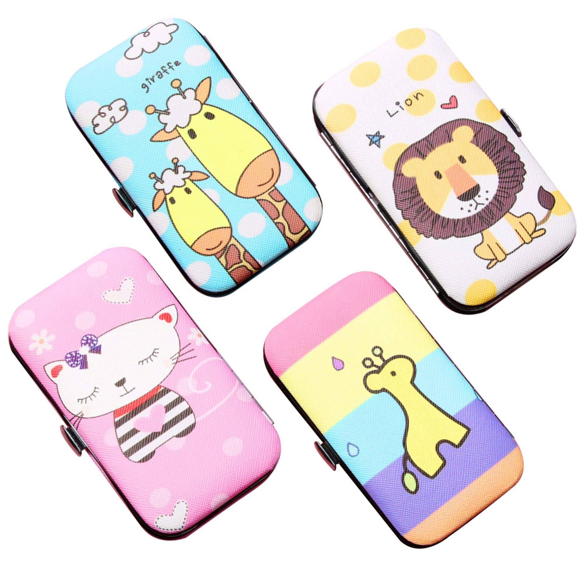 Cute Cartoon 7-Piece Mini Nail Clipper Set – Manicure & Pedicure Care Kit for Travel, Home & Gifting (Random Print clipper)