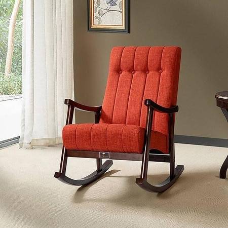 Red Rocking Comfy Chair Buy Celsey Solid Wood Rocking Chair in Red Colour in Chair | Best ...