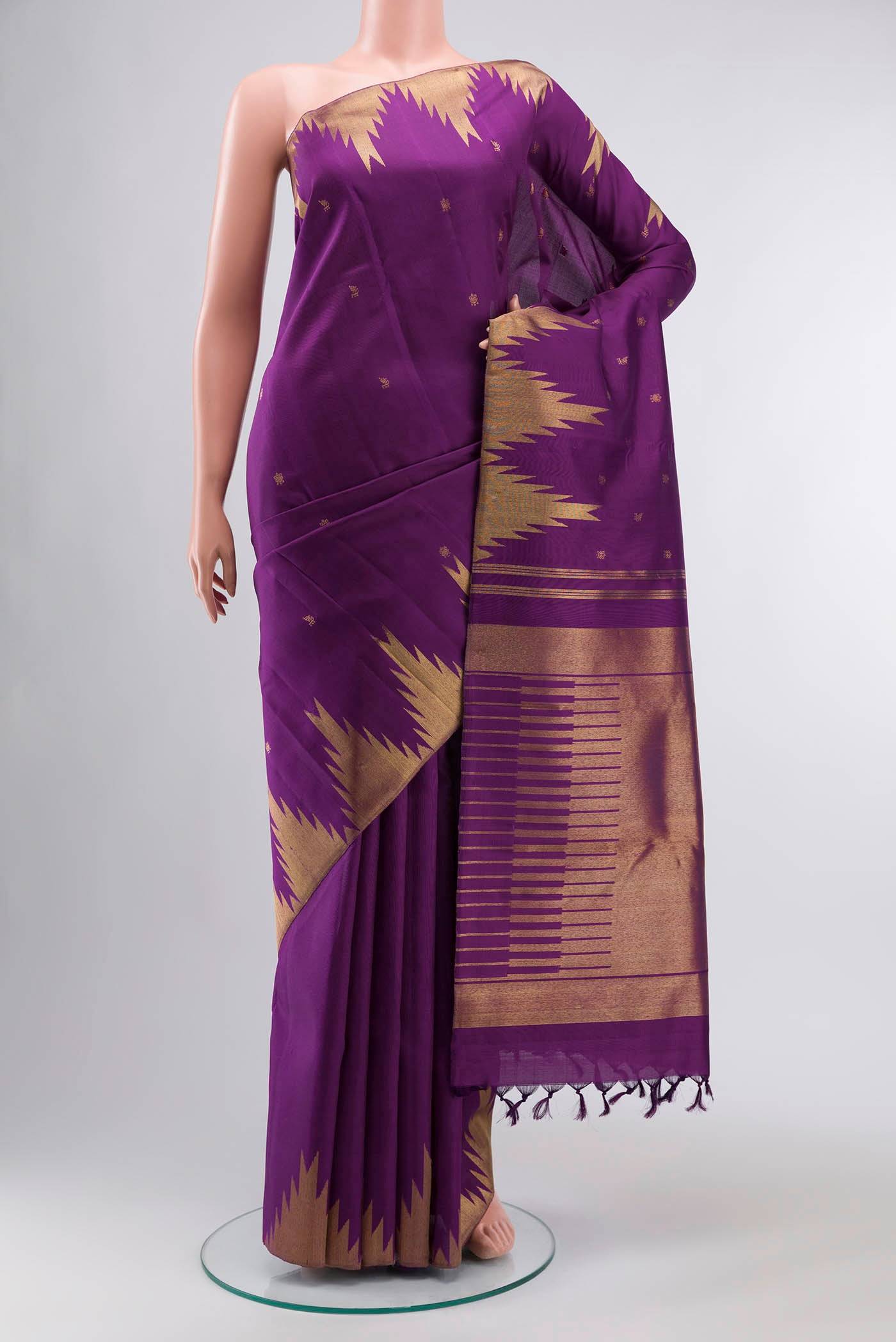 Purple Kanchipuram Silk Saree Buy at ₹33453