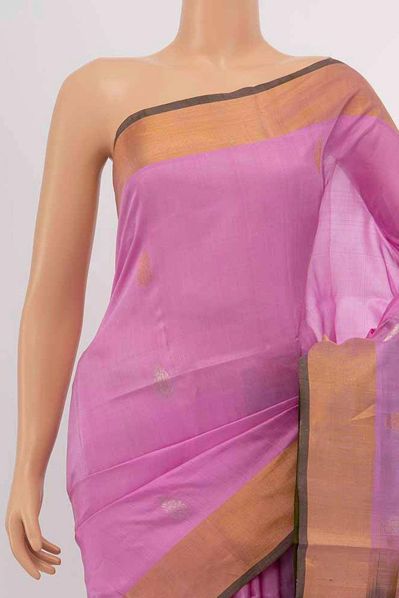 Rose pink Uppada Silk Saree Buy at ₹8033