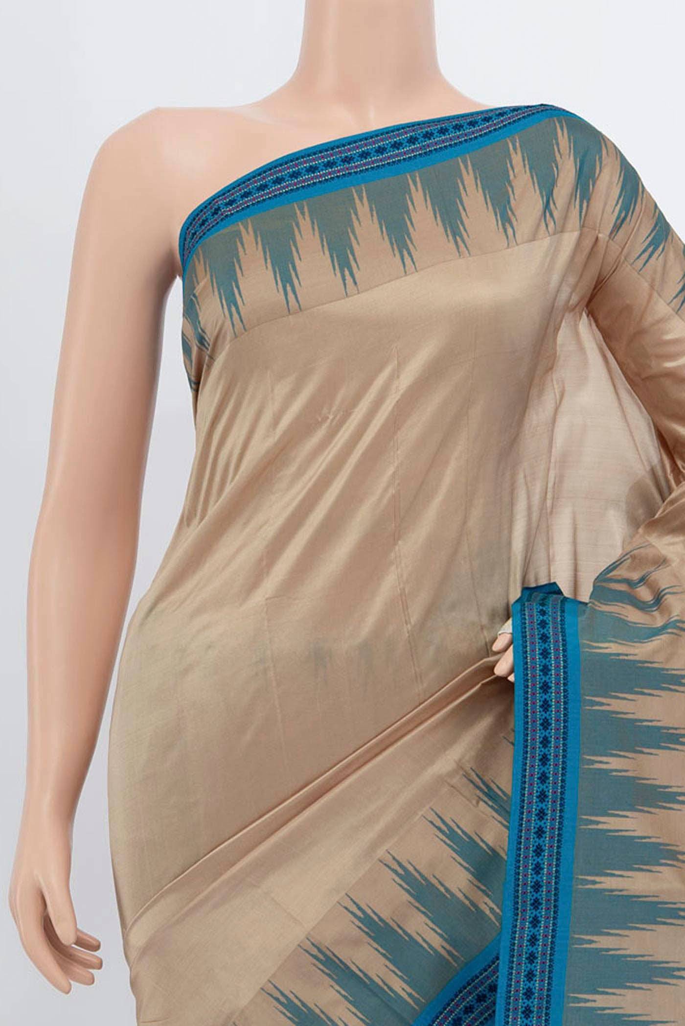 Beige Blended Bangalore Silk - kadyal Saree Buy at ₹8738