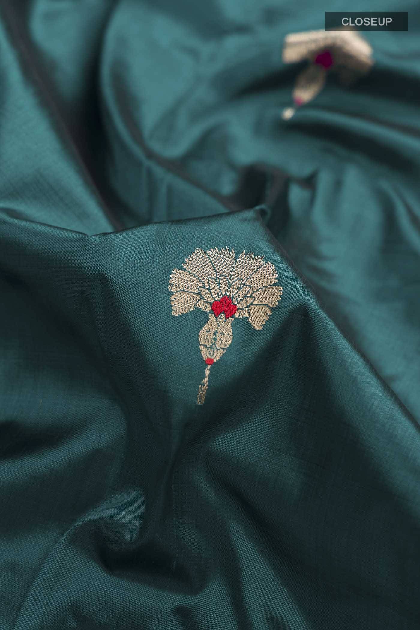 Blue Banarasi Katan Silk Saree Buy at ₹14809