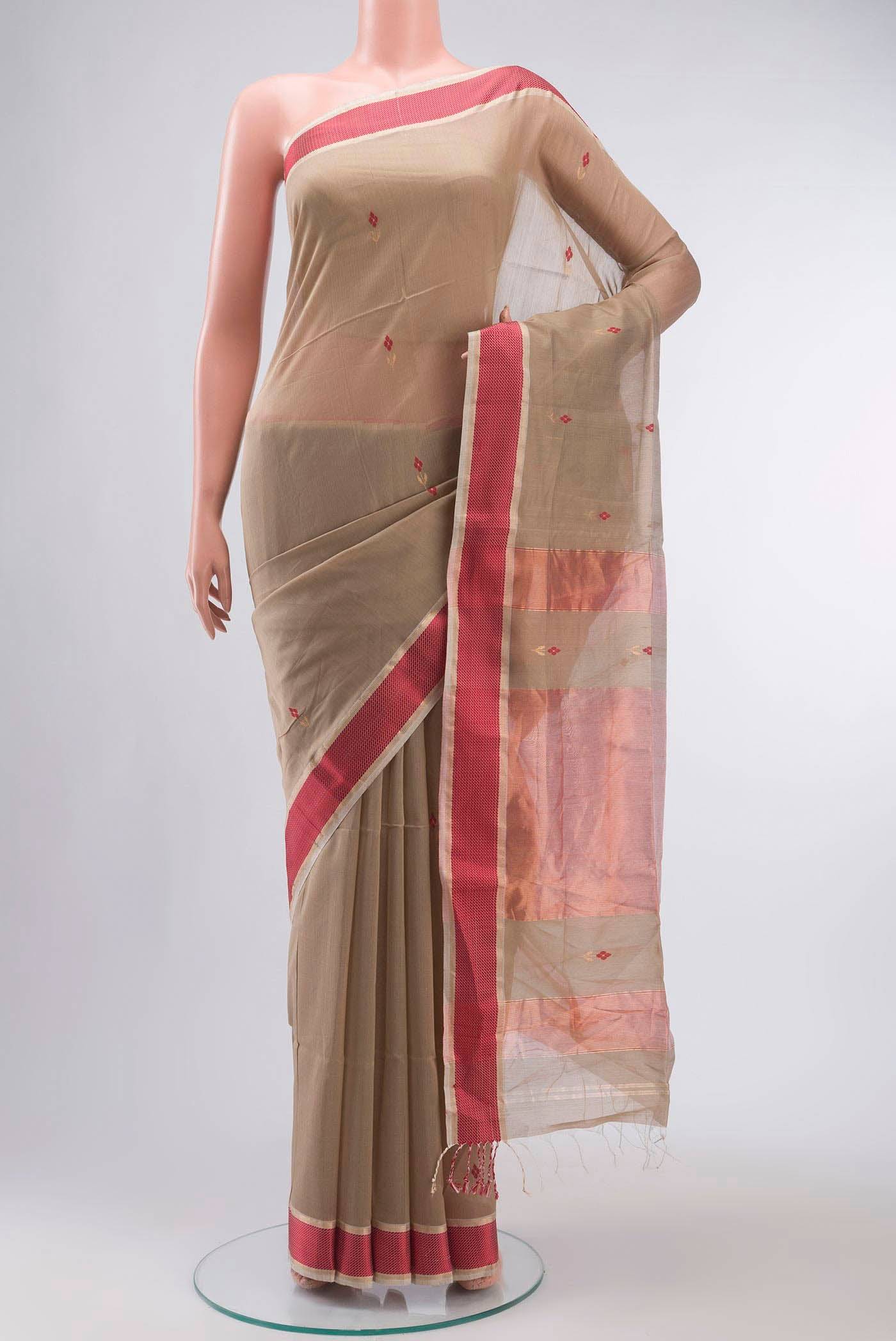 Green Maheshwari Silk Cotton Saree Buy at ₹5396