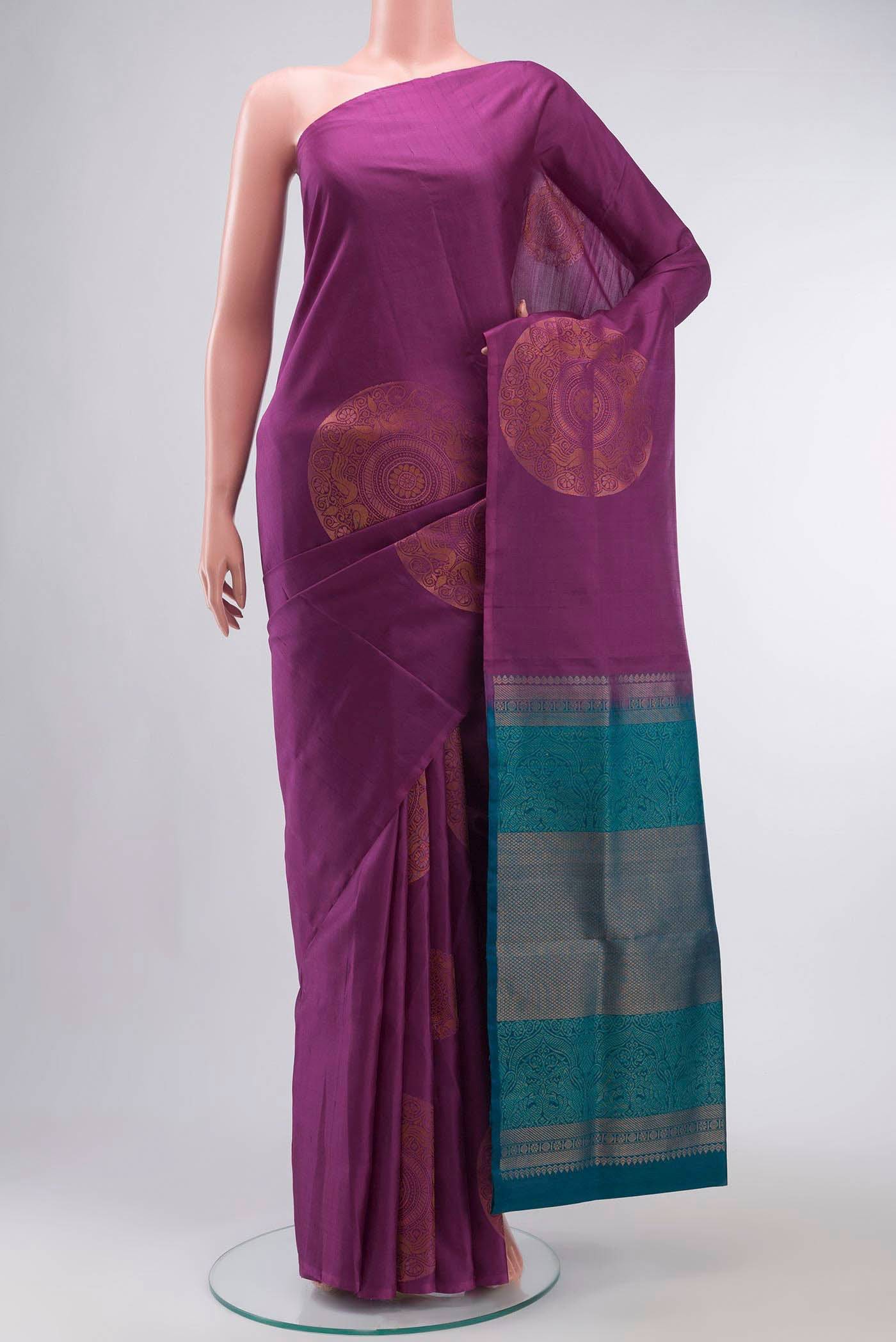 Purple Soft Silk Saree Buy at ₹12043