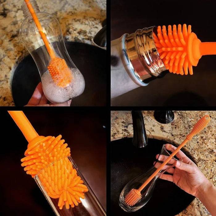 Silicone Bottle Cleaning Brush with Long Handle – Flexible, Non-Scratch Brush for Baby Bottles, Water Bottles, Containers, Vases & Glasses Buy @ ₹49