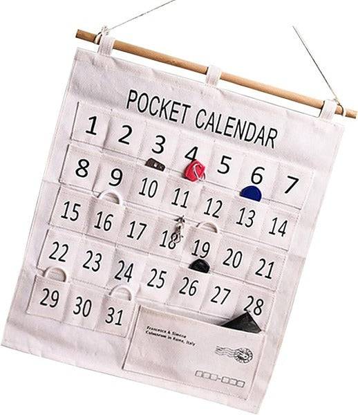 Wall Pocket Calendar Hanging Organizer for Monthly Day Wise Planning, Saving Important & Special Dates Buy @ ₹149