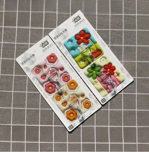 3D Flower Design Sticker Hook Buy @ ₹99