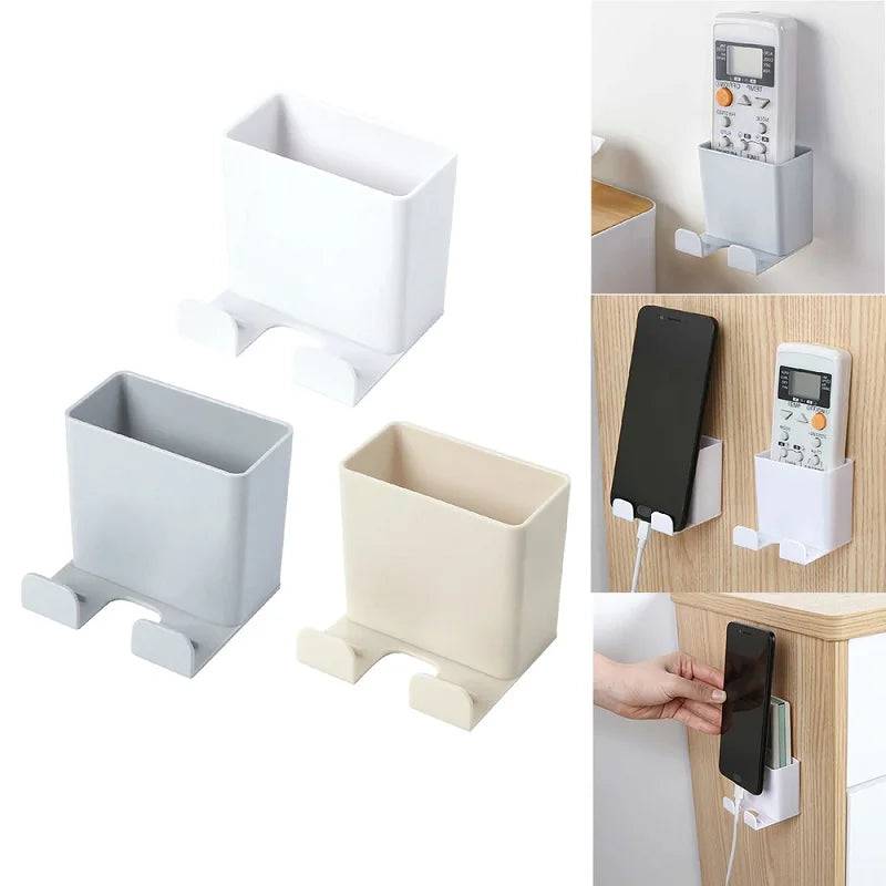 Wall Mountable Remote & Mobile Holder – Self Adhesive Phone Charging Stand for Home, Office & Kitchen (Random color-Pack of Buy @ ₹29