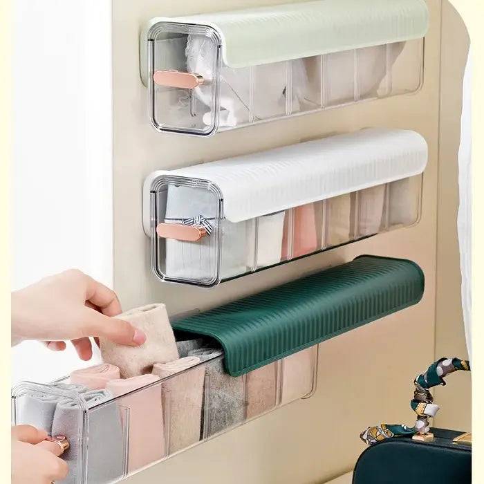 6 Slot Socks Organizer– Drawer Divider & Storage Box for Socks, Underwear & Accessories (Pack of 1) Buy @ ₹299