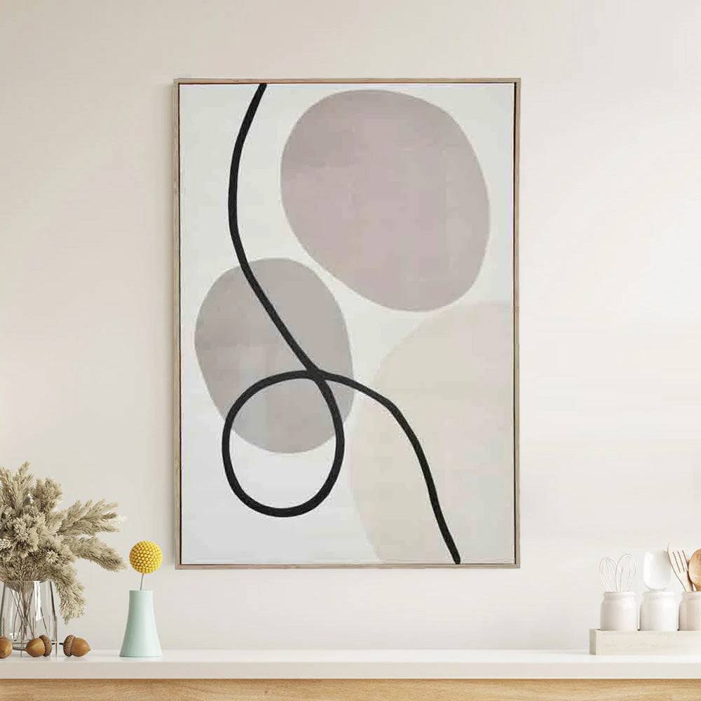 Abstract Decorative Wall Painting- Beige & Cream