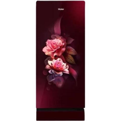 Haier 185 Ltrs 2 Star Inverter Direct Cool Single Door Refrigerator (HRD-2062PRDG, Wine Flower) Buy at only ₹17690