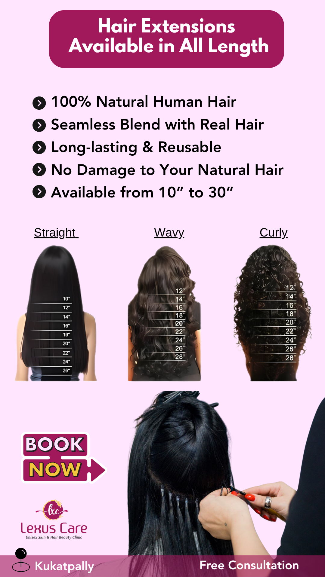 Hair Extensions (Premium Quality Human Hair)