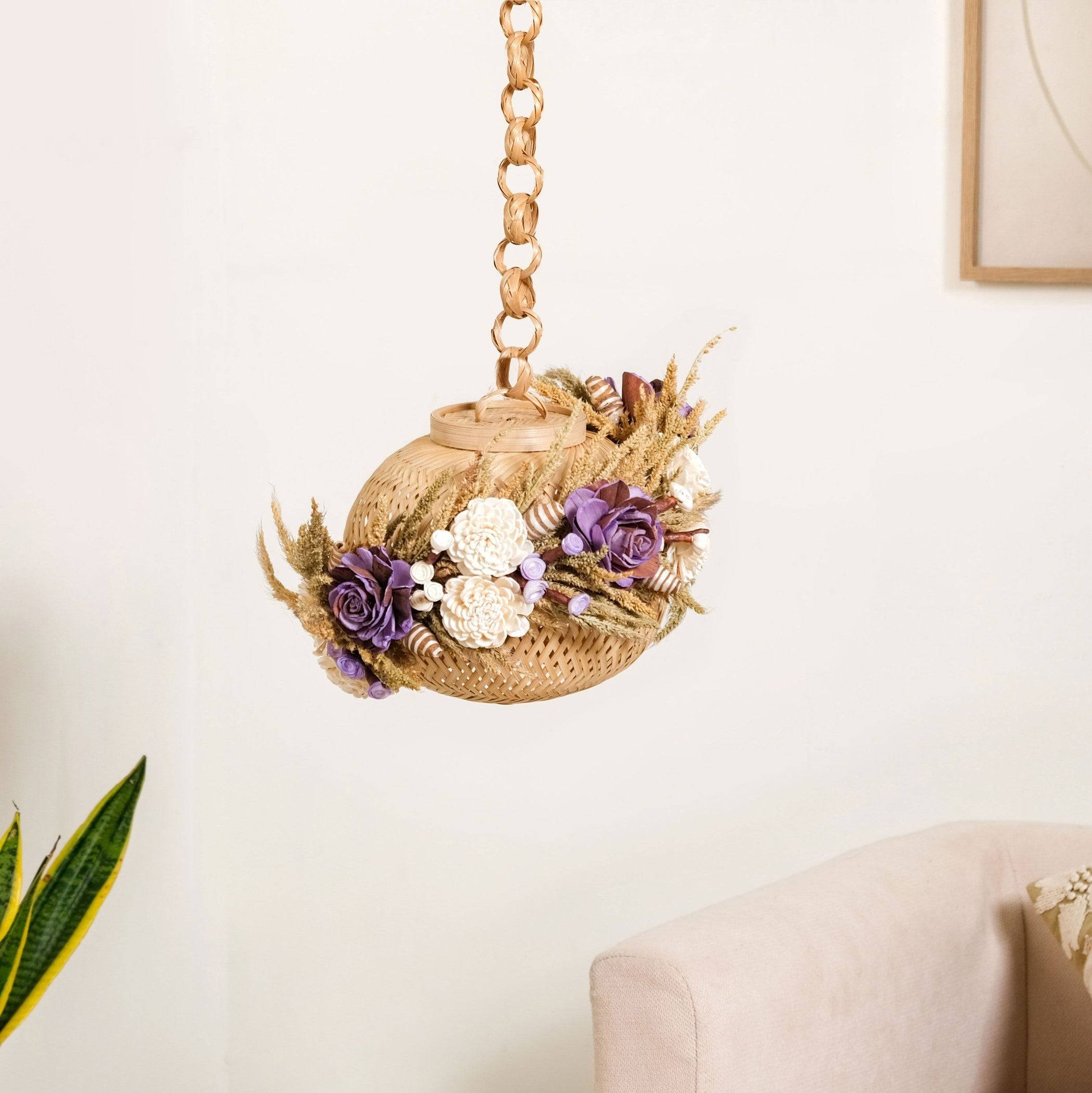 Organic Dried Flowers Lantern Lavender