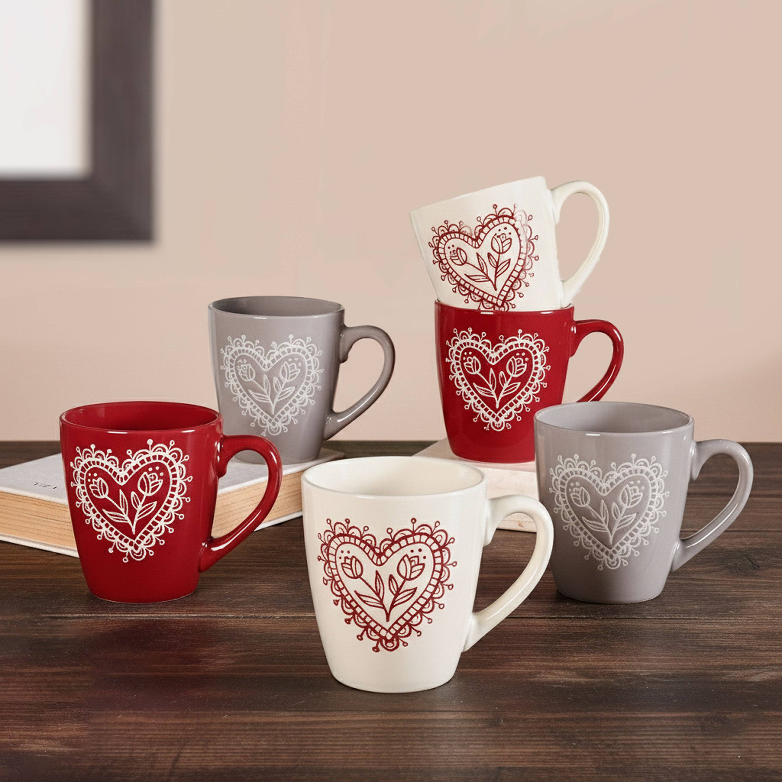 Hearty Floral Cup Set Of 6 210ml buy only at ₹1150