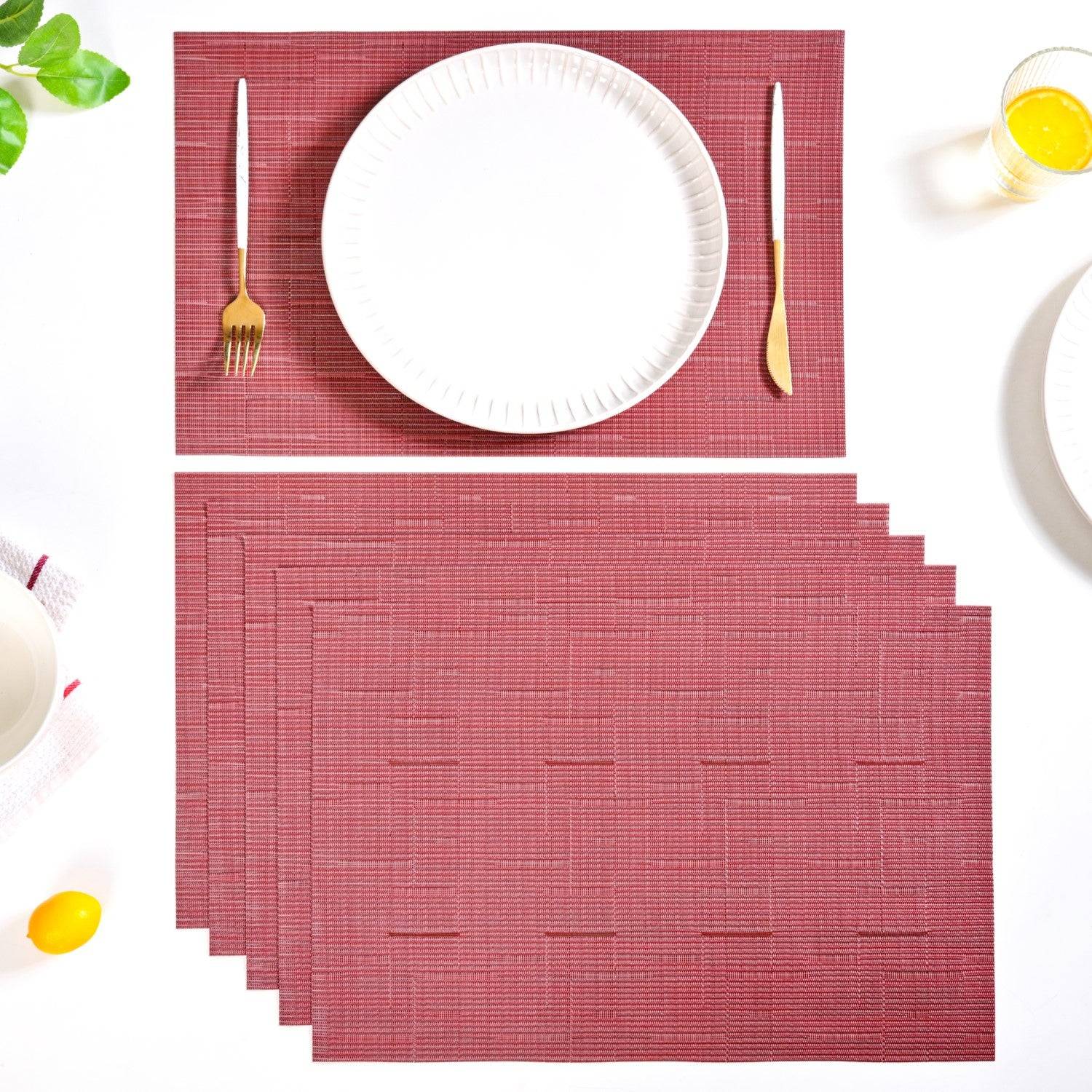 Heritage Red Table Mat Set Of 6