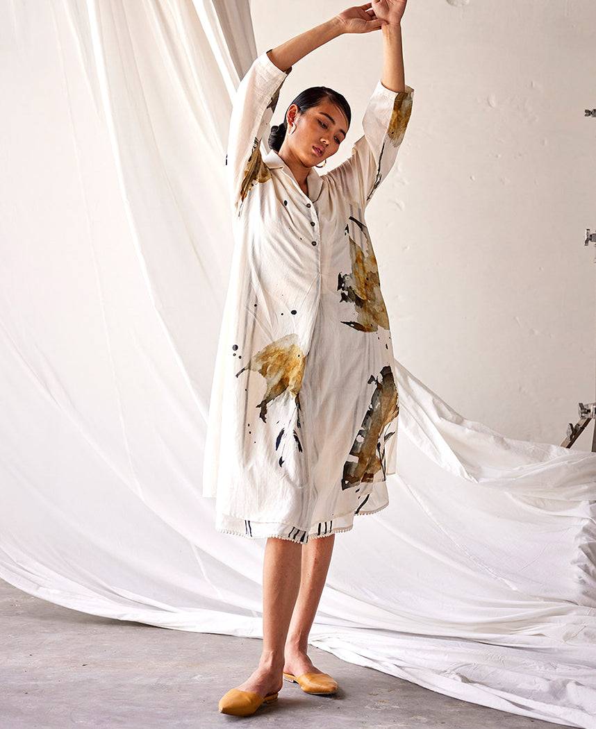 Hydrangeas Dress - color variant: White