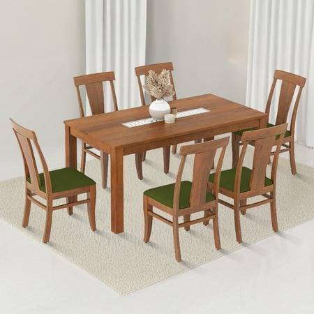 Brighton Xl 6 Seater Dining Table with Fabio Dining Chair Set