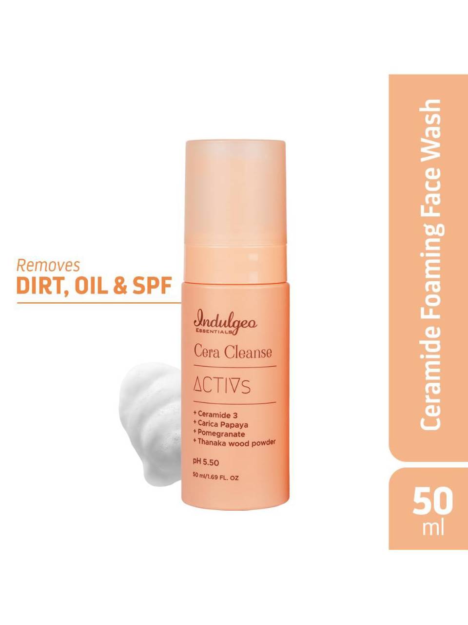 Indulgeo Essentials Cera Cleanse - Ceramide Foaming Face Wash Buy only @ ₹459