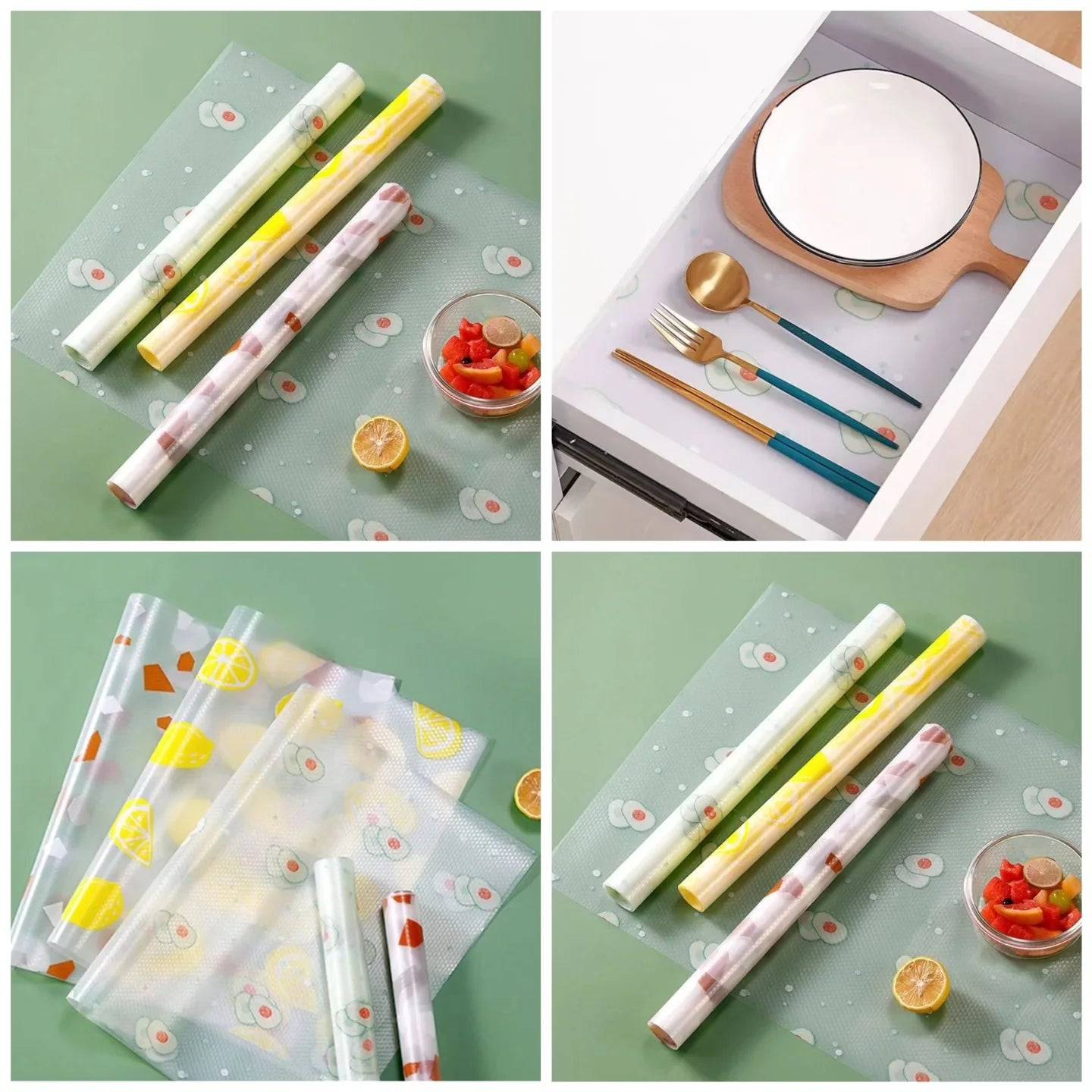 Multi-Purpose Drawer Mat – 45 x 125 cm Shelf Liner, Cupboard & Fridge Mat (Random Print) Buy @ ₹79