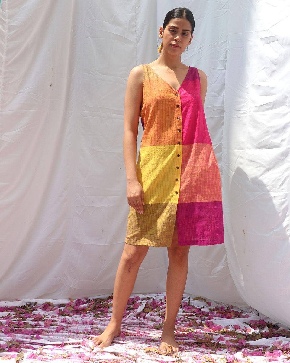 Iris Handwoven Cotton Dress - RC