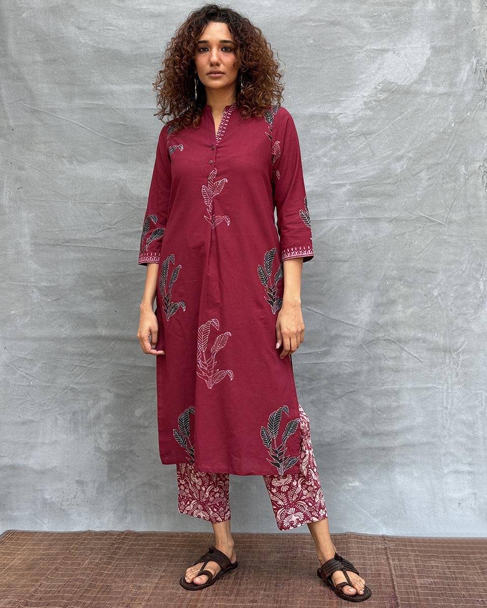 Earth’s Pulse Blockprinted Cotton Kurti