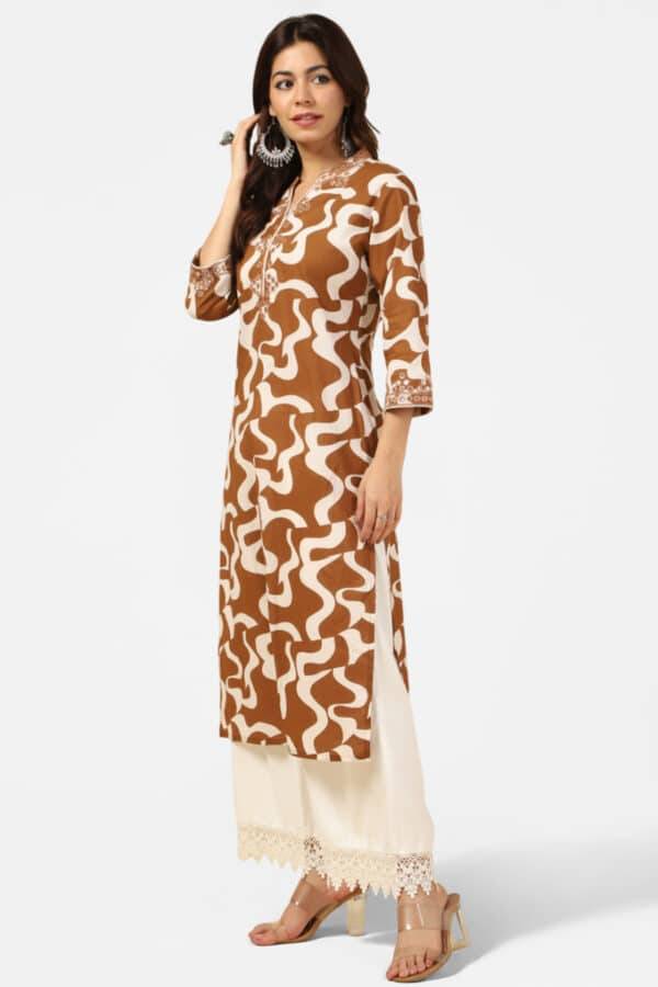 White Lace Twill Palazzo