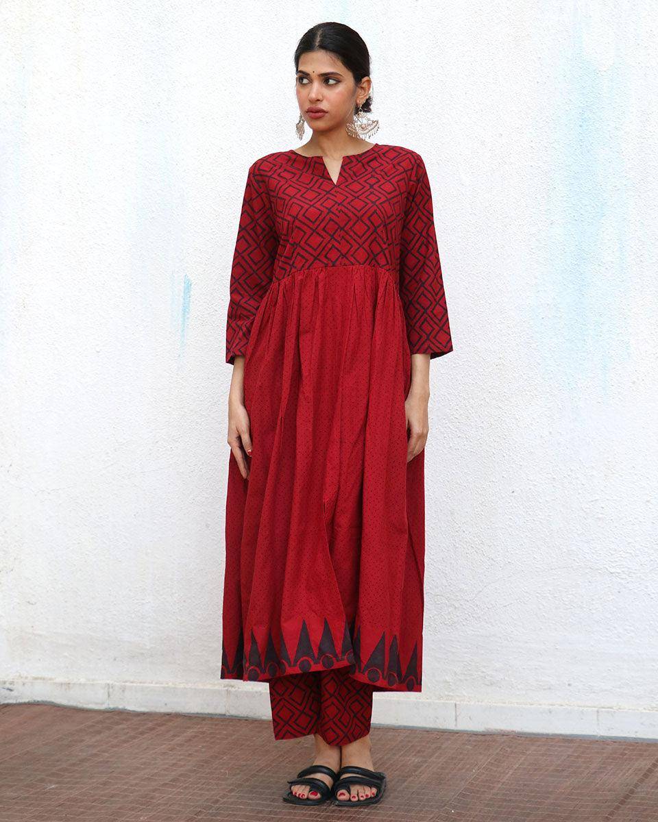 Aurora Block printed Cotton Kurta Set - NOMAD